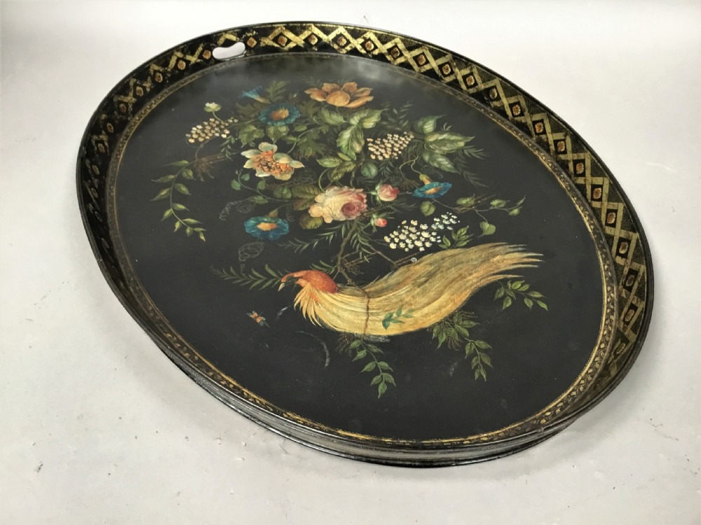 Regency papier mache tray on stand View XIV
