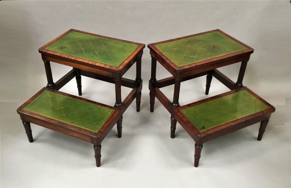 Regency pair of mahogany library steps