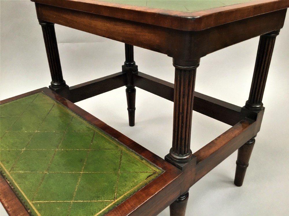 Regency pair of mahogany library steps View IX