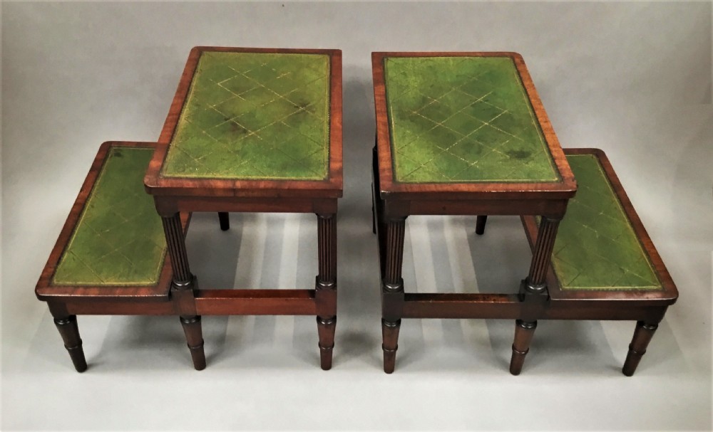 Regency pair of mahogany library steps View X