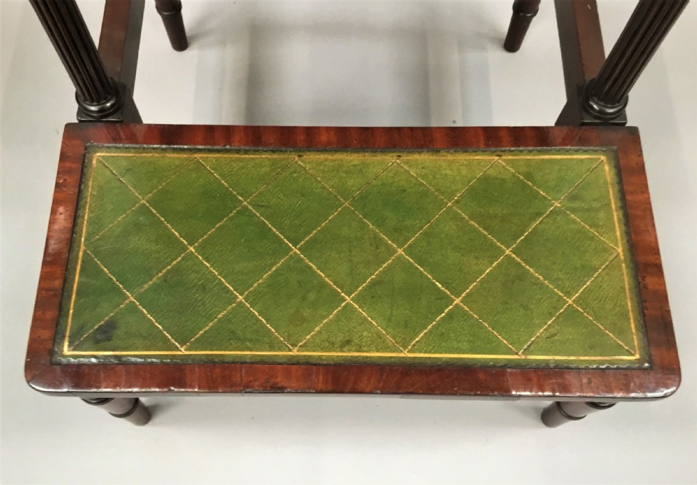 Regency pair of mahogany library steps View XV