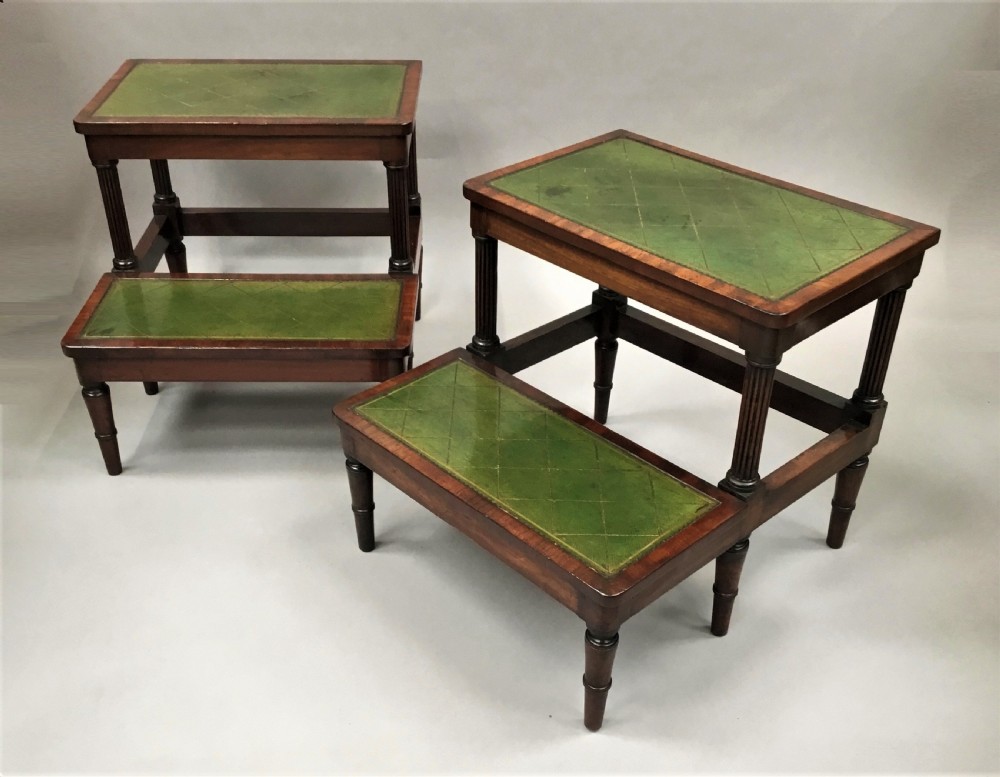 Regency pair of mahogany library steps View XVIII