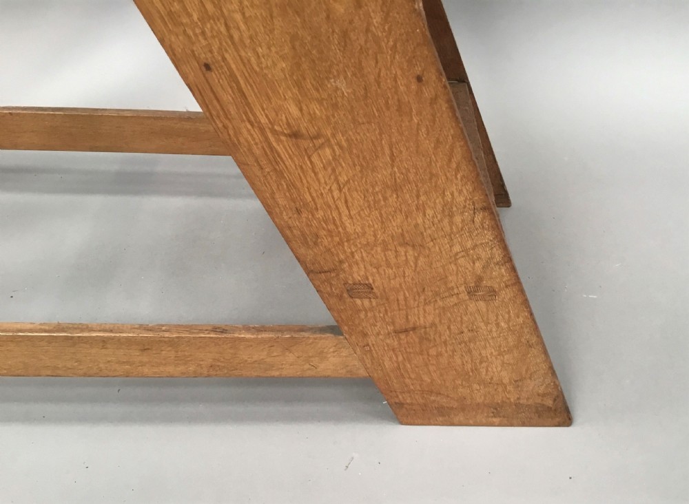 Late C19th set of oak library steps in the Arts and Crafts manner View IX