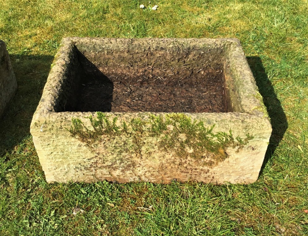 C19th pair stone troughs View IX