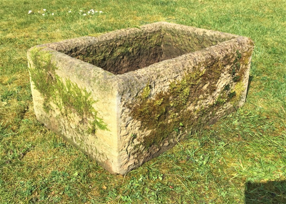 C19th pair stone troughs View X