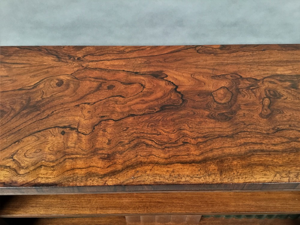 Regency rosewood open dwarf bookcase View III