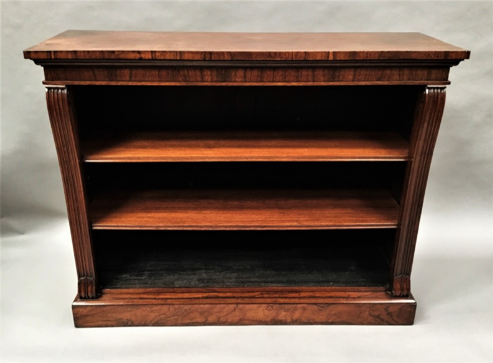 Regency rosewood open dwarf bookcase View IV