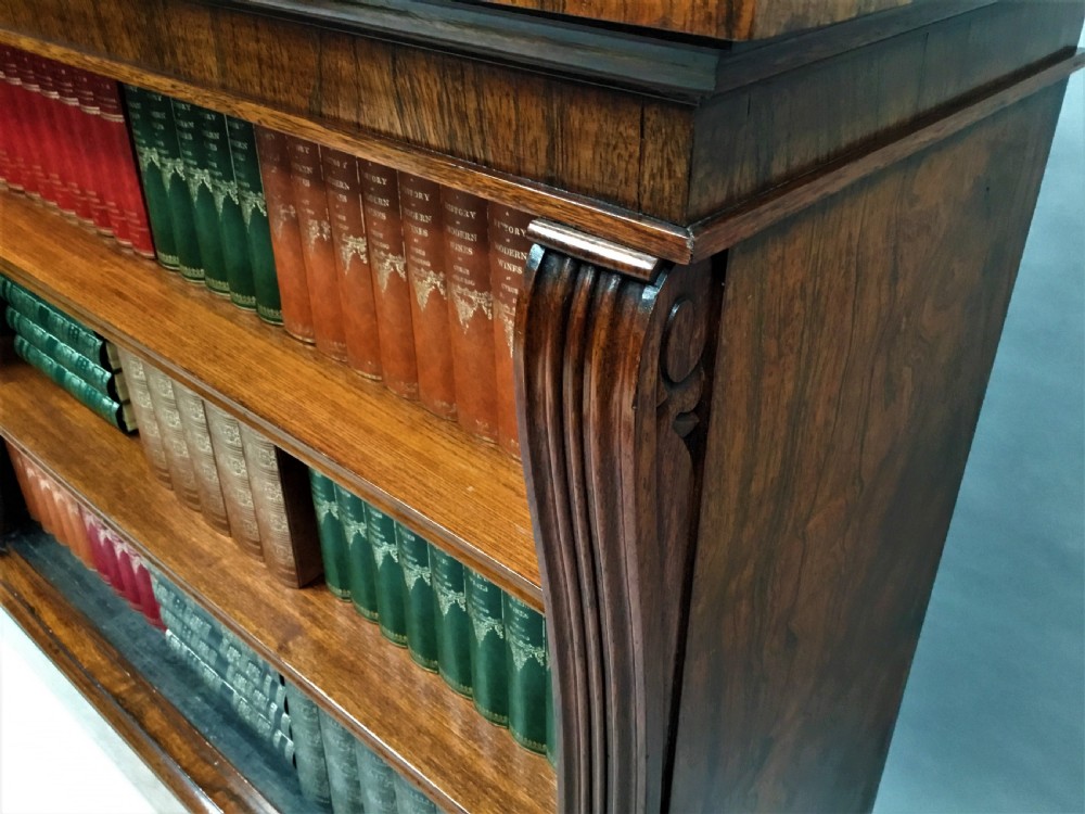 Regency rosewood open dwarf bookcase View VIII