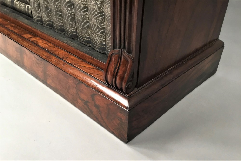 Regency rosewood open dwarf bookcase View IX