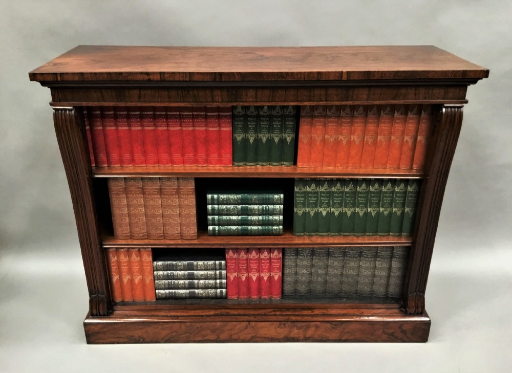 Regency rosewood open dwarf bookcase View XII