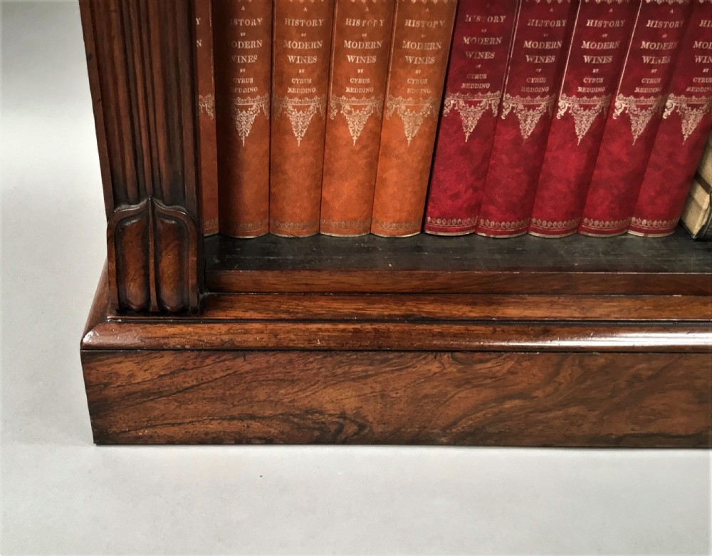 Regency rosewood open dwarf bookcase View XIV