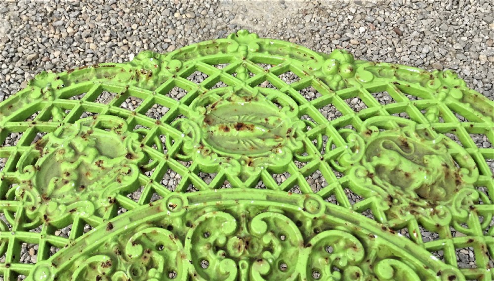 C19th cast iron Zodiac table with revolving top View V