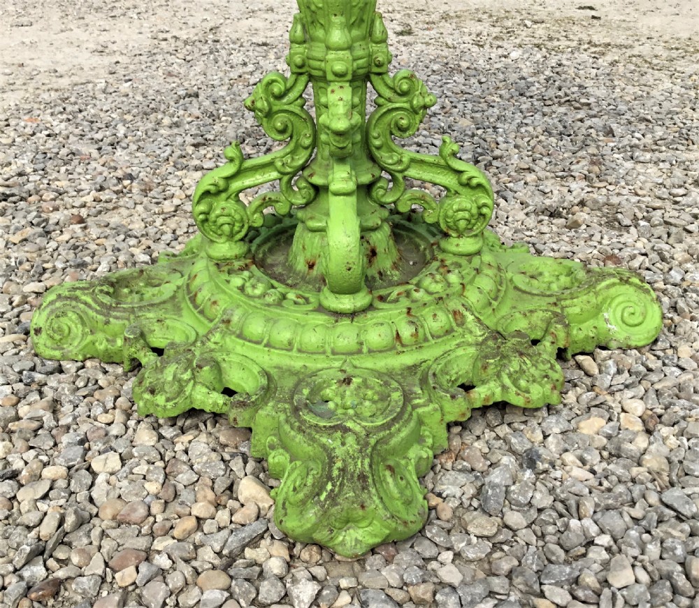 C19th cast iron Zodiac table with revolving top View X