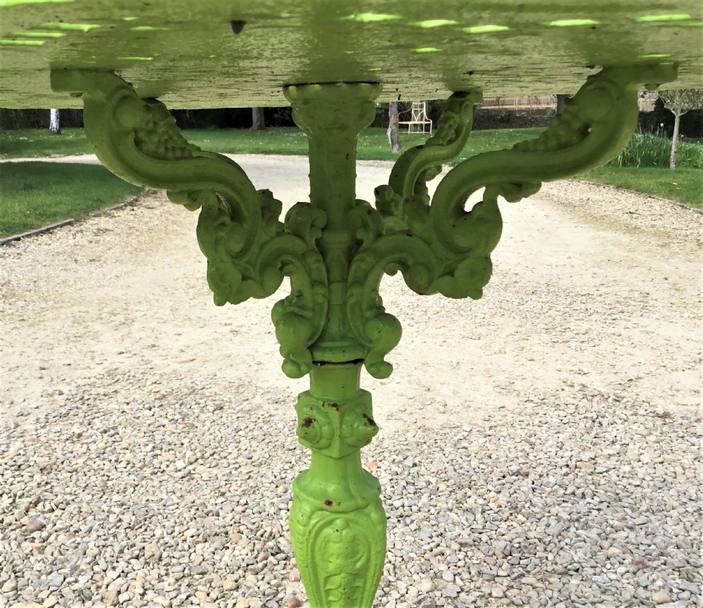 C19th cast iron Zodiac table with revolving top View XI