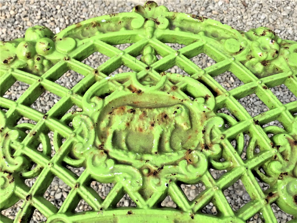 C19th cast iron Zodiac table with revolving top View XII