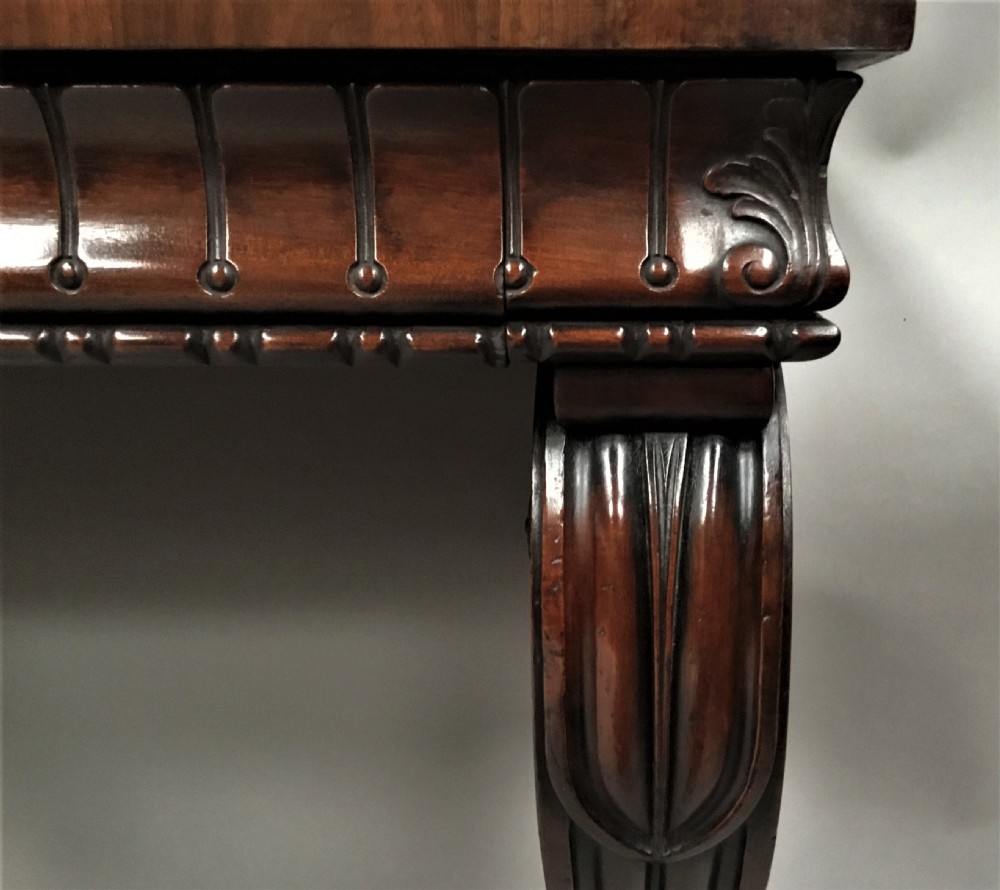 Regency mahogany console table of small and strong proportions View IV