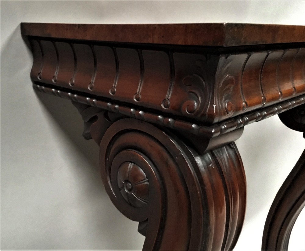 Regency mahogany console table of small and strong proportions View XIV