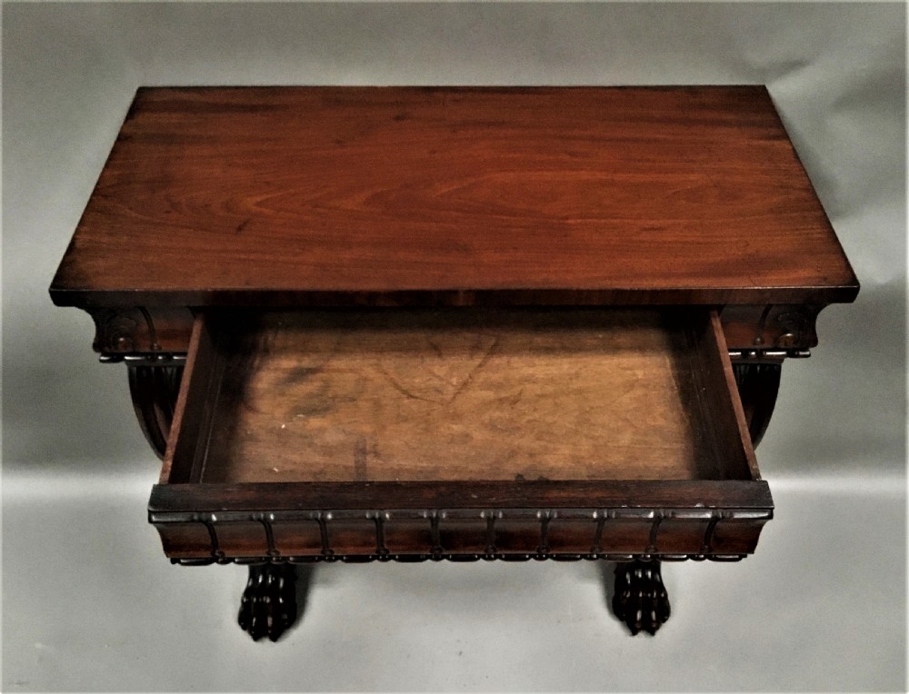 Regency mahogany console table of small and strong proportions View XVII