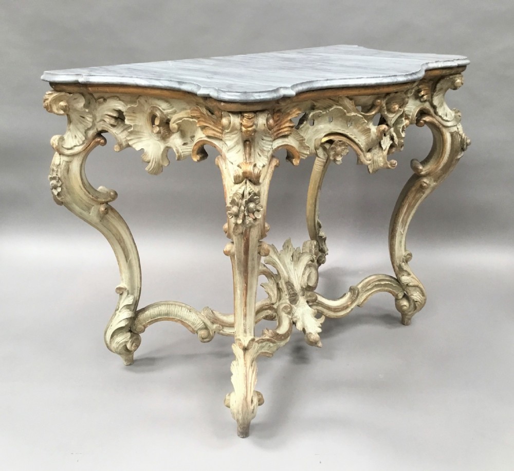 C18th Italian carved roccoco console table