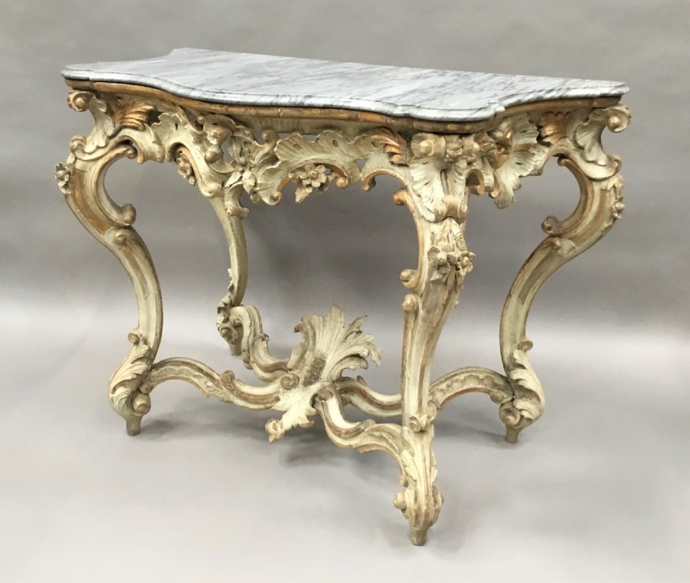 C18th Italian carved roccoco console table View II