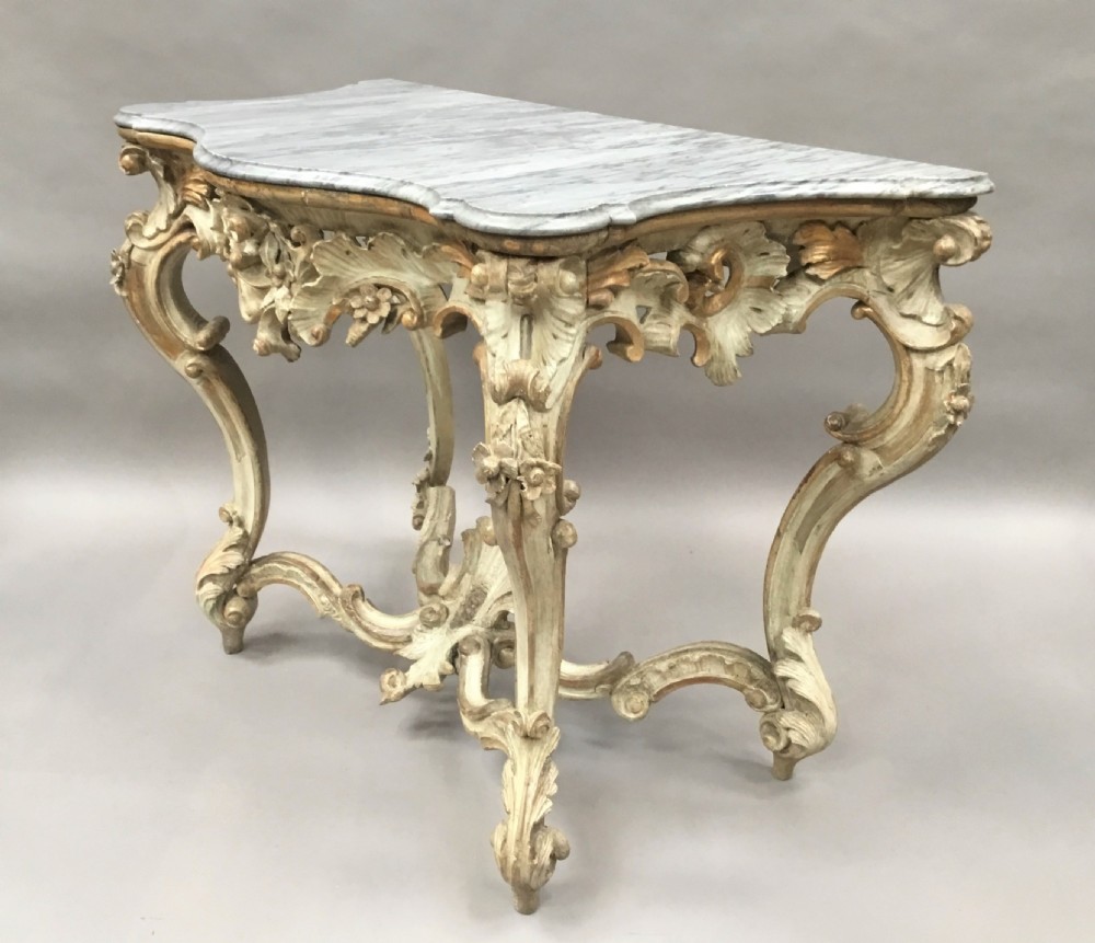 C18th Italian carved roccoco console table View IV