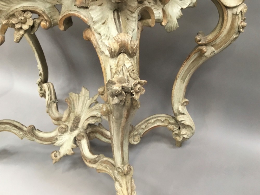 C18th Italian carved roccoco console table View XII