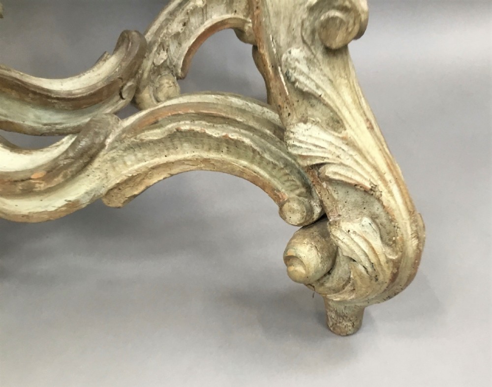 C18th Italian carved roccoco console table View XV