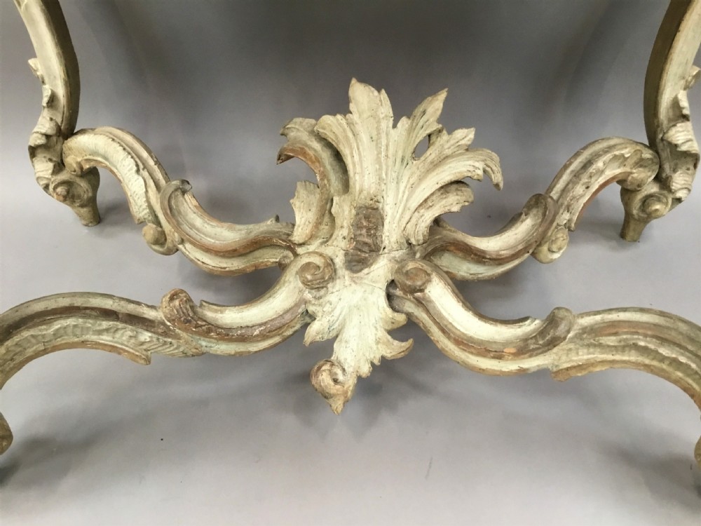 C18th Italian carved roccoco console table View XVI