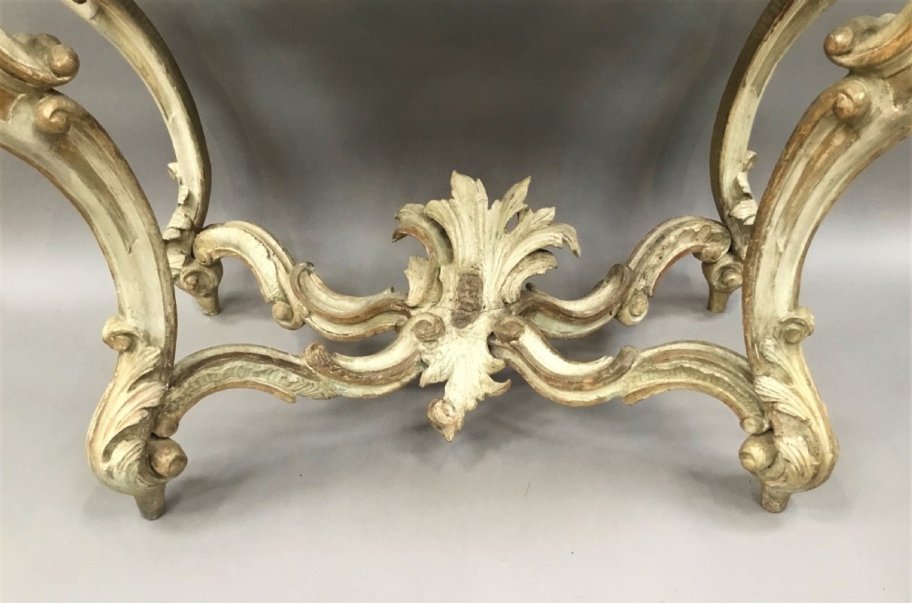 C18th Italian carved roccoco console table View XVII