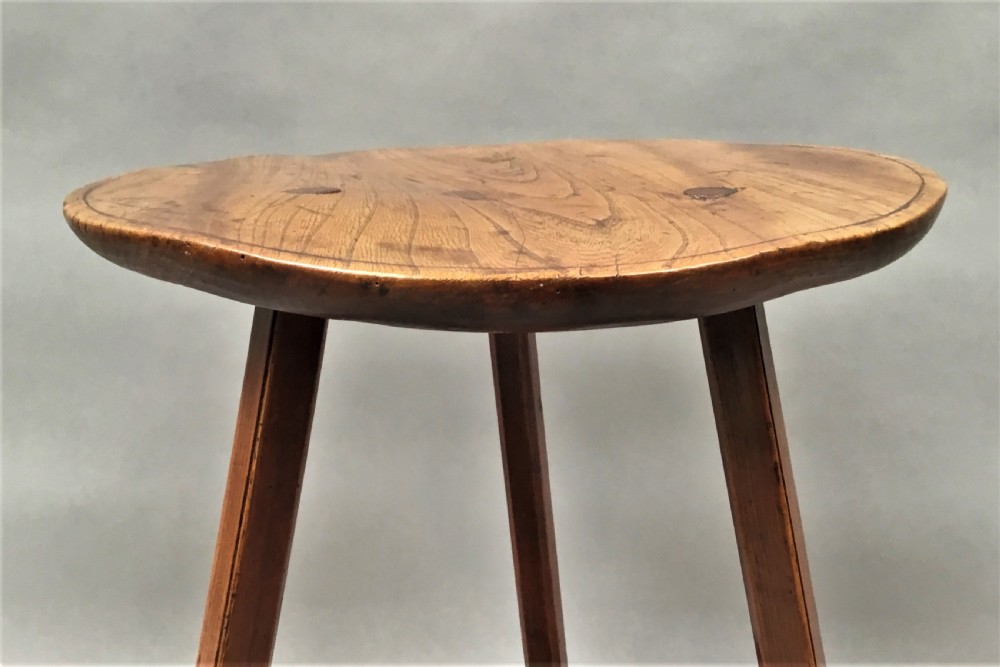 C18th elm cricket table of small proportions View XIII