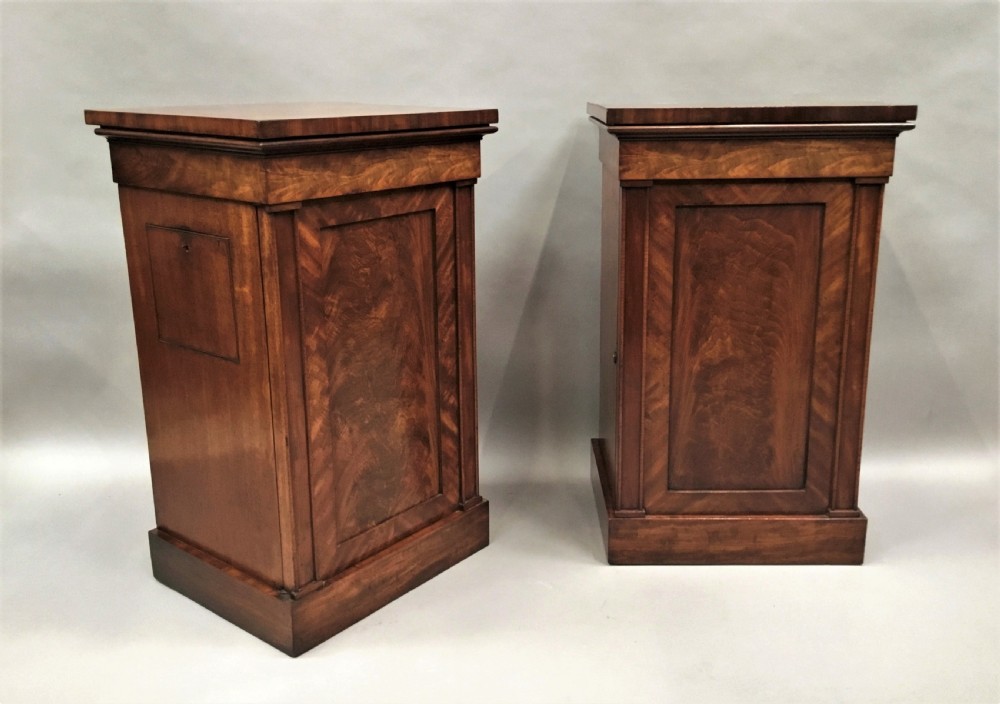 Late Regency pair of mahogany pedestal cabinets View VII