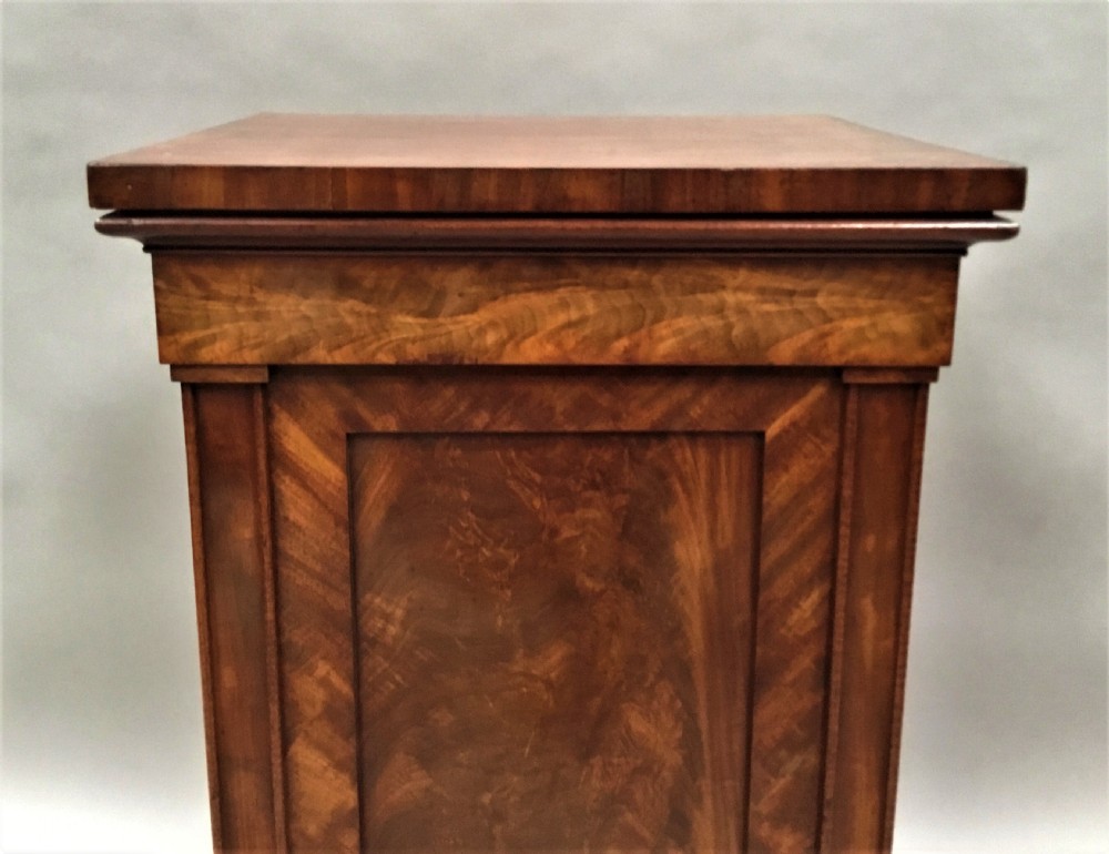 Late Regency pair of mahogany pedestal cabinets View IX