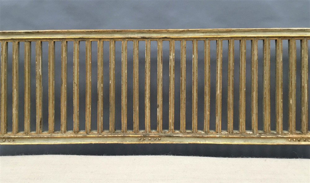 C18th Italian neoclassical settee with original paint and parcel gilt View XXX