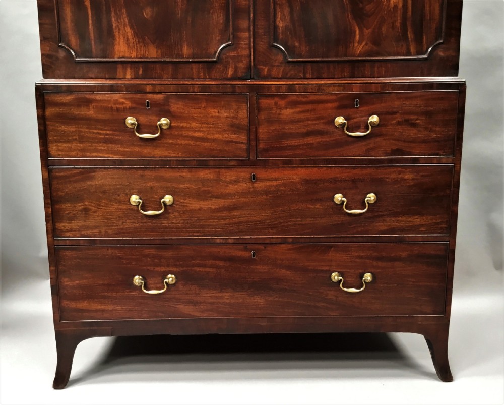 George III mahogany linen press View III