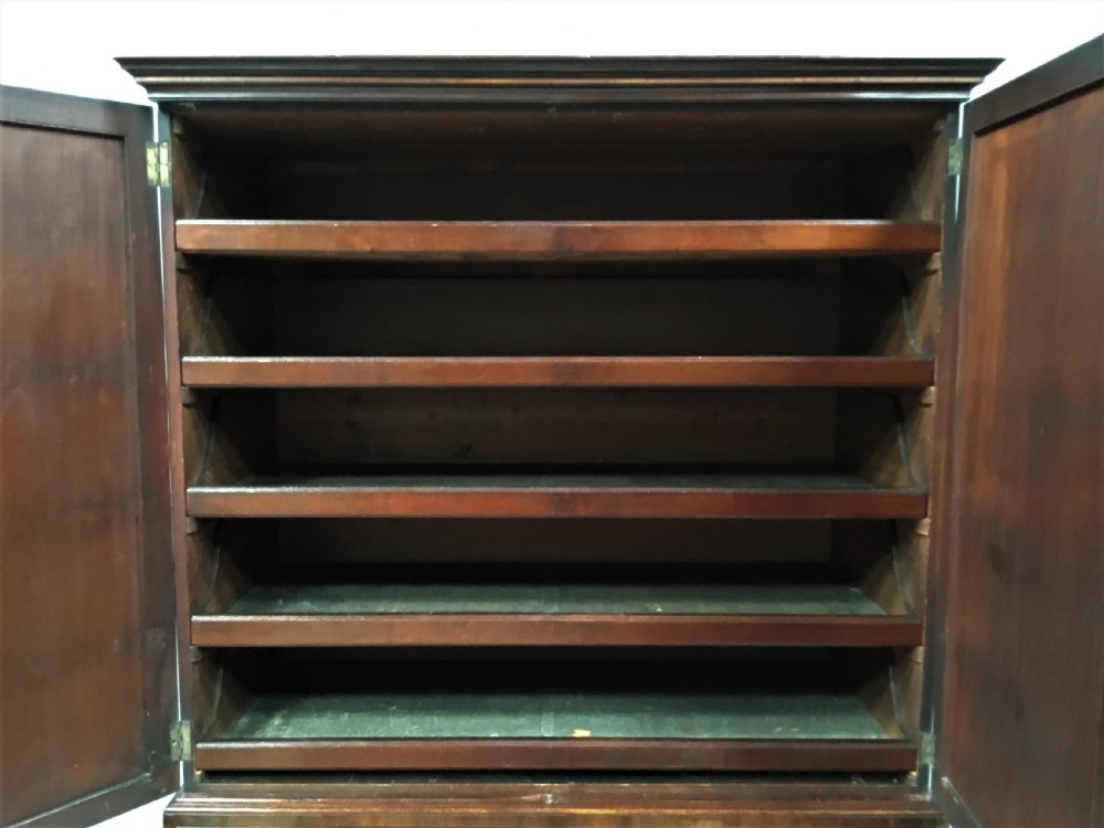 George III mahogany linen press View VIII