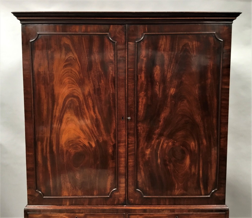 George III mahogany linen press View XIV