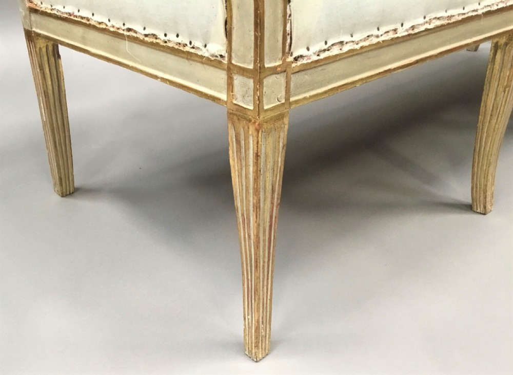 C19th Italian painted and parcel gilt settee View VI