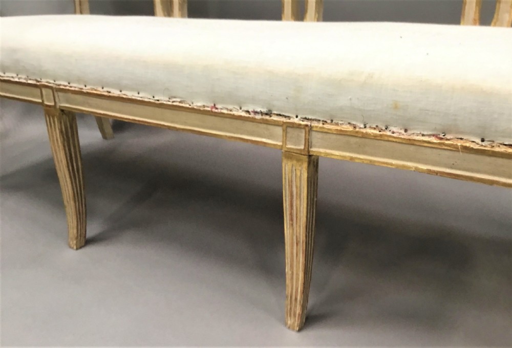 C19th Italian painted and parcel gilt settee View XI