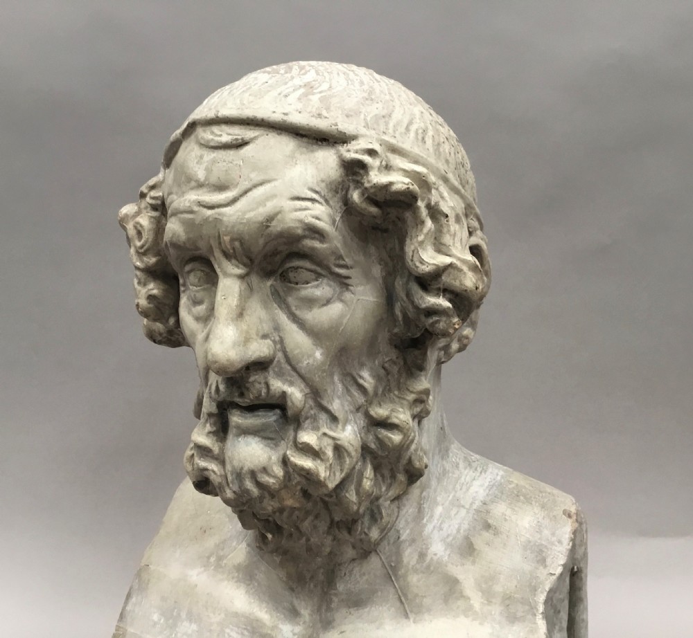  C19th plaster bust of Homer in the manner of Carlo and Filippo Albacini View X