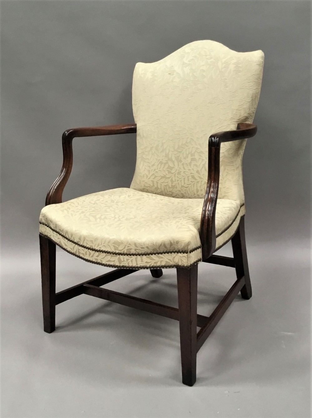 George III mahogany library armchair