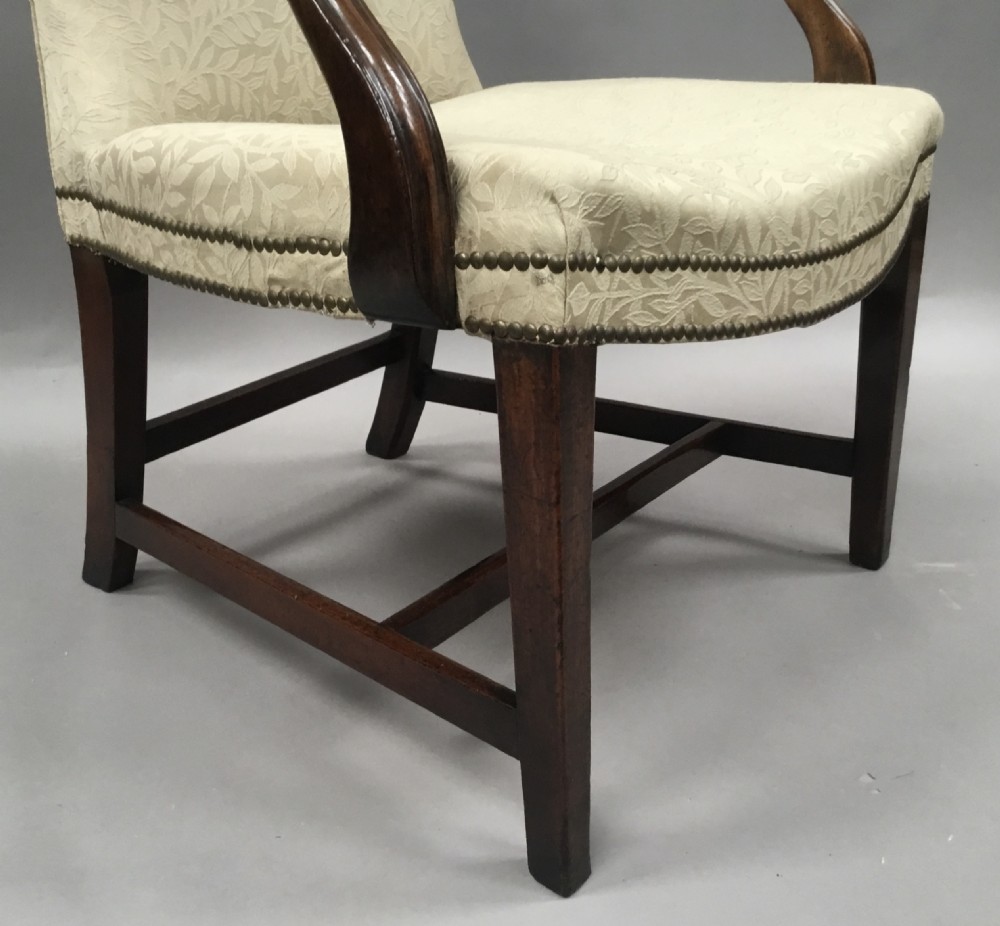 George III mahogany library armchair View VI