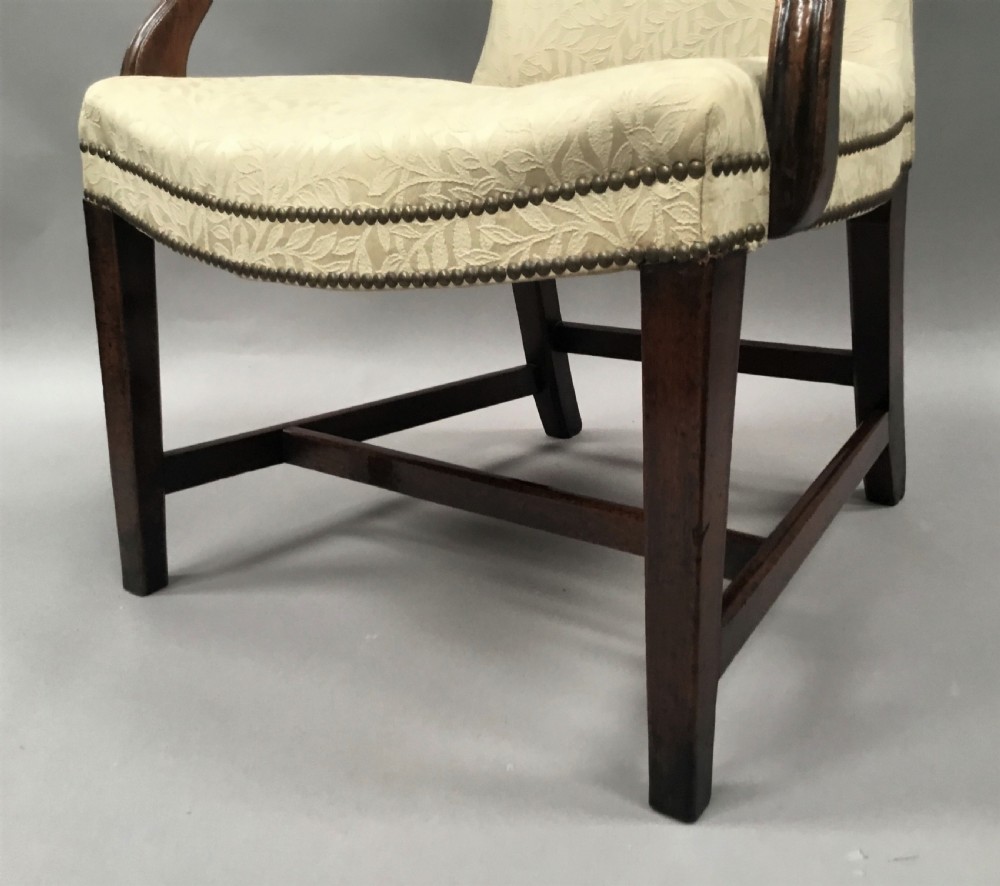 George III mahogany library armchair View VII