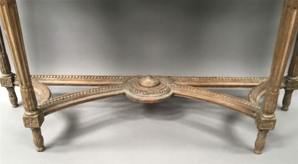 C18th Louis XVI walnut marble top console table View VII