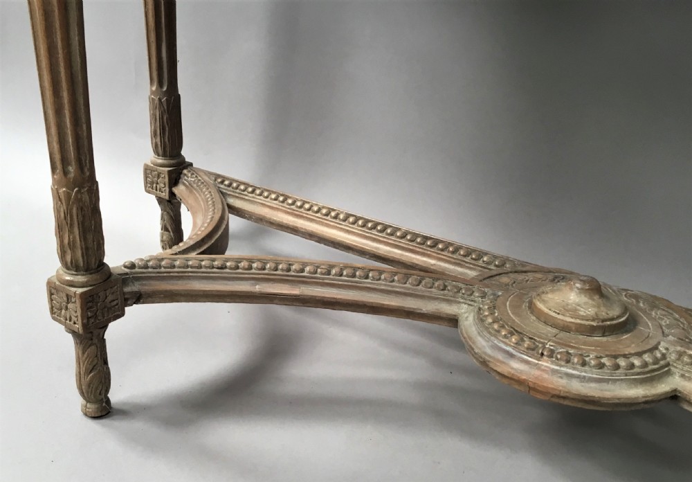 C18th Louis XVI walnut marble top console table View XVI
