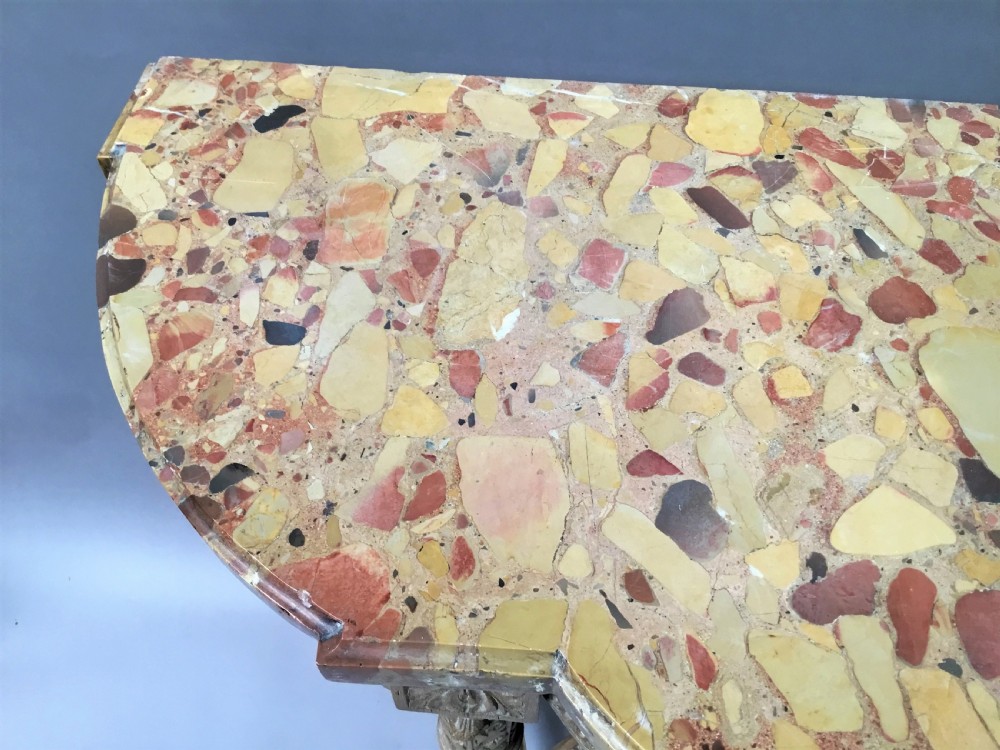 C18th Louis XVI walnut marble top console table View XVIII