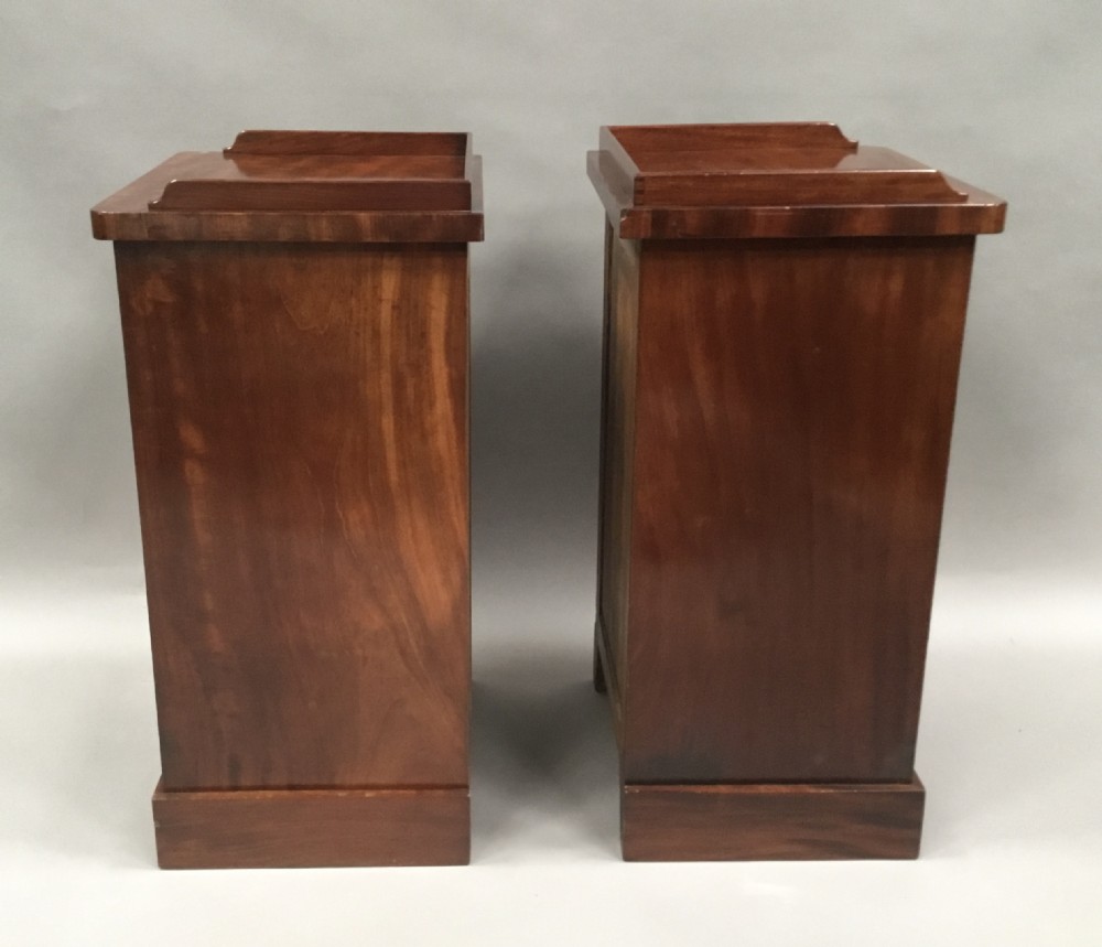 Regency pair of mahogany bedside cabinets by Holland and Sons View X