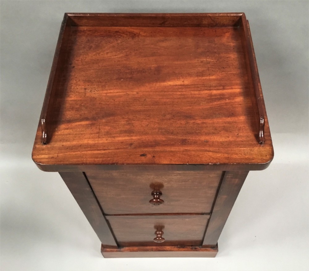 Regency pair of mahogany bedside cabinets by Holland and Sons View XIII