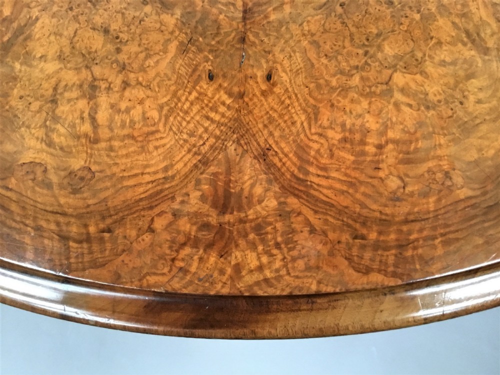 C19th burr walnut centre table View III