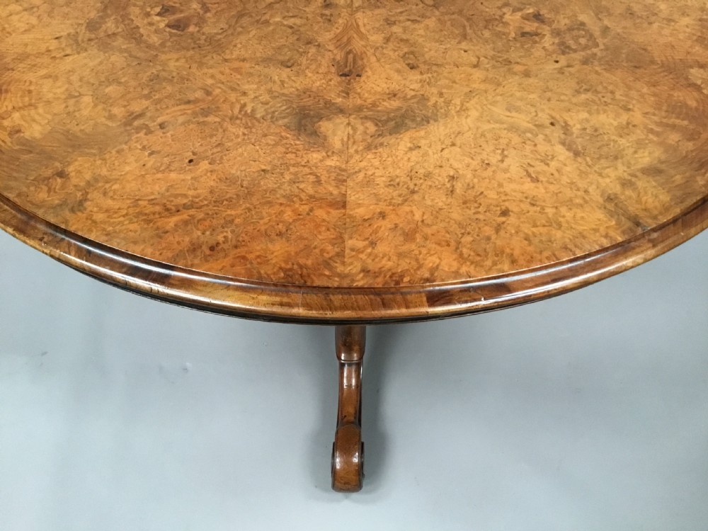 C19th burr walnut centre table View IV