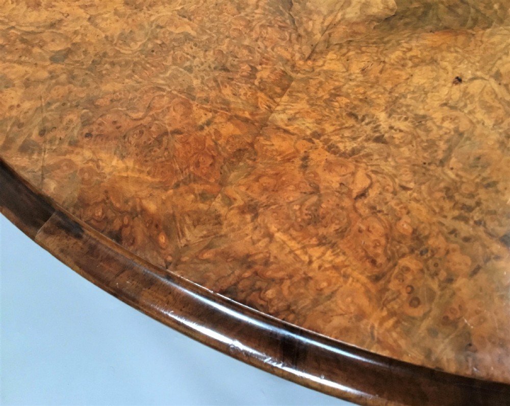 C19th burr walnut centre table View V